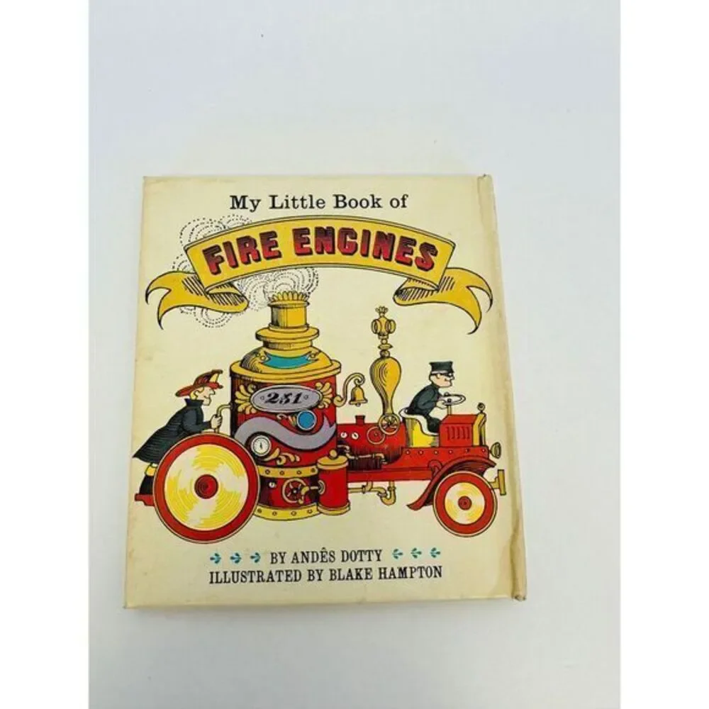 1963 Boxed Set MY LITTLE‎ LIBRARY - Fire Engines Trains Cars by Andes Dotty Used